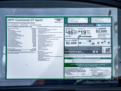 2026 Bentley Continental GT Speed