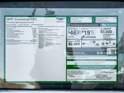 2026 Bentley Continental GTC Base