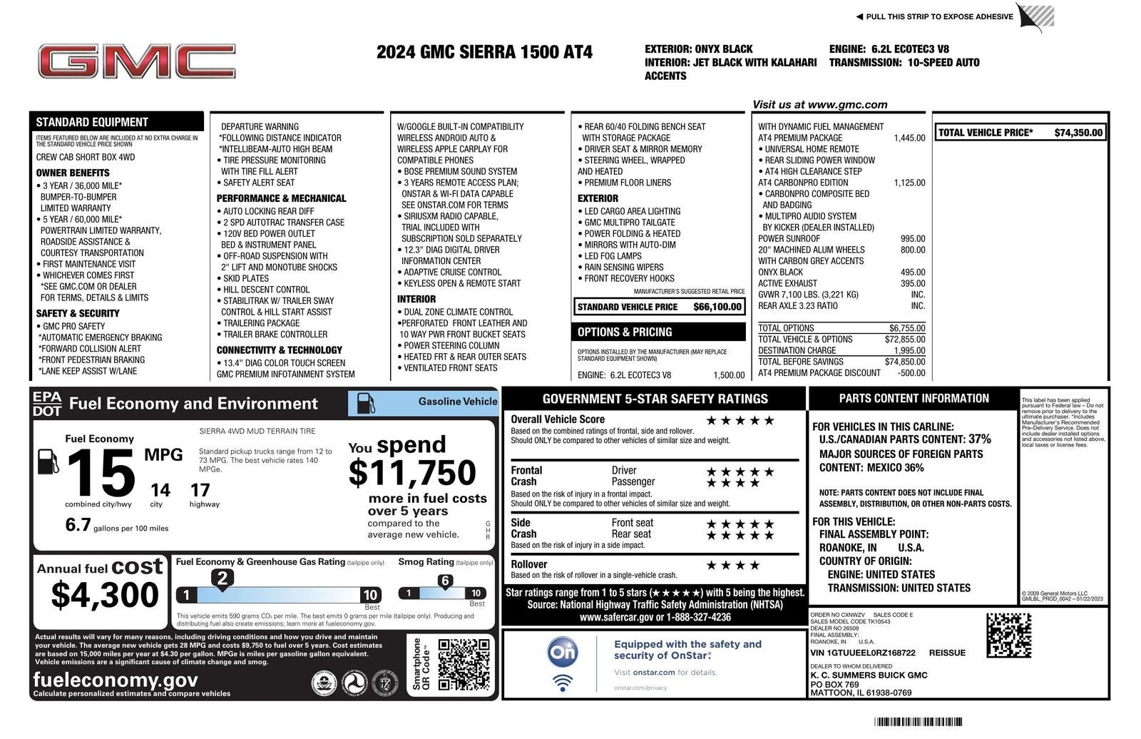 2024 GMC Sierra 1500 AT4