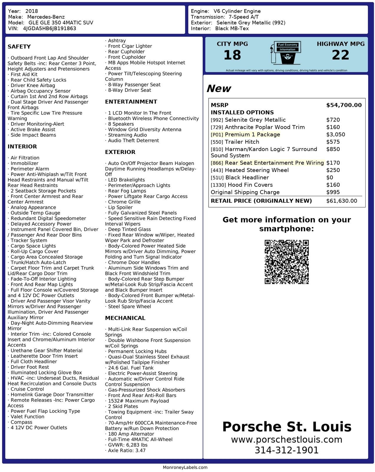 2018 Mercedes-Benz GLE GLE 350 4MATIC®