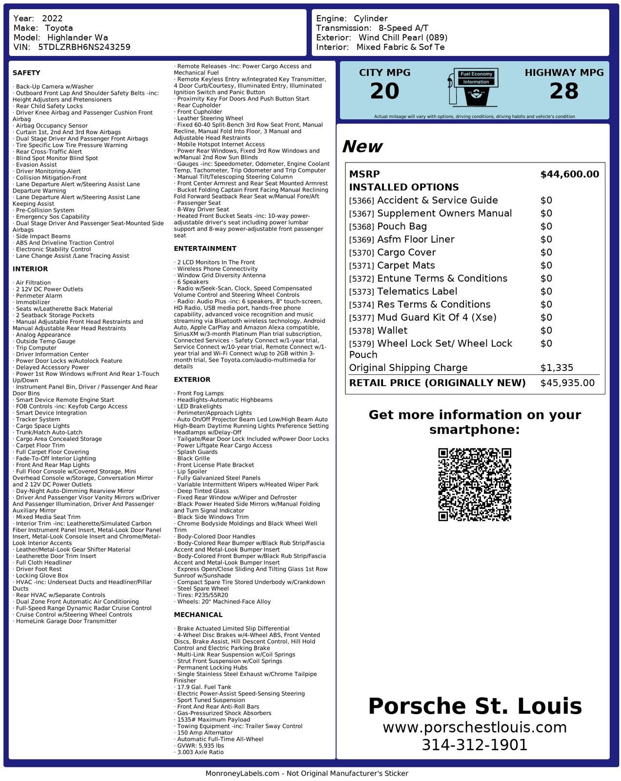 2022 Toyota Highlander XSE