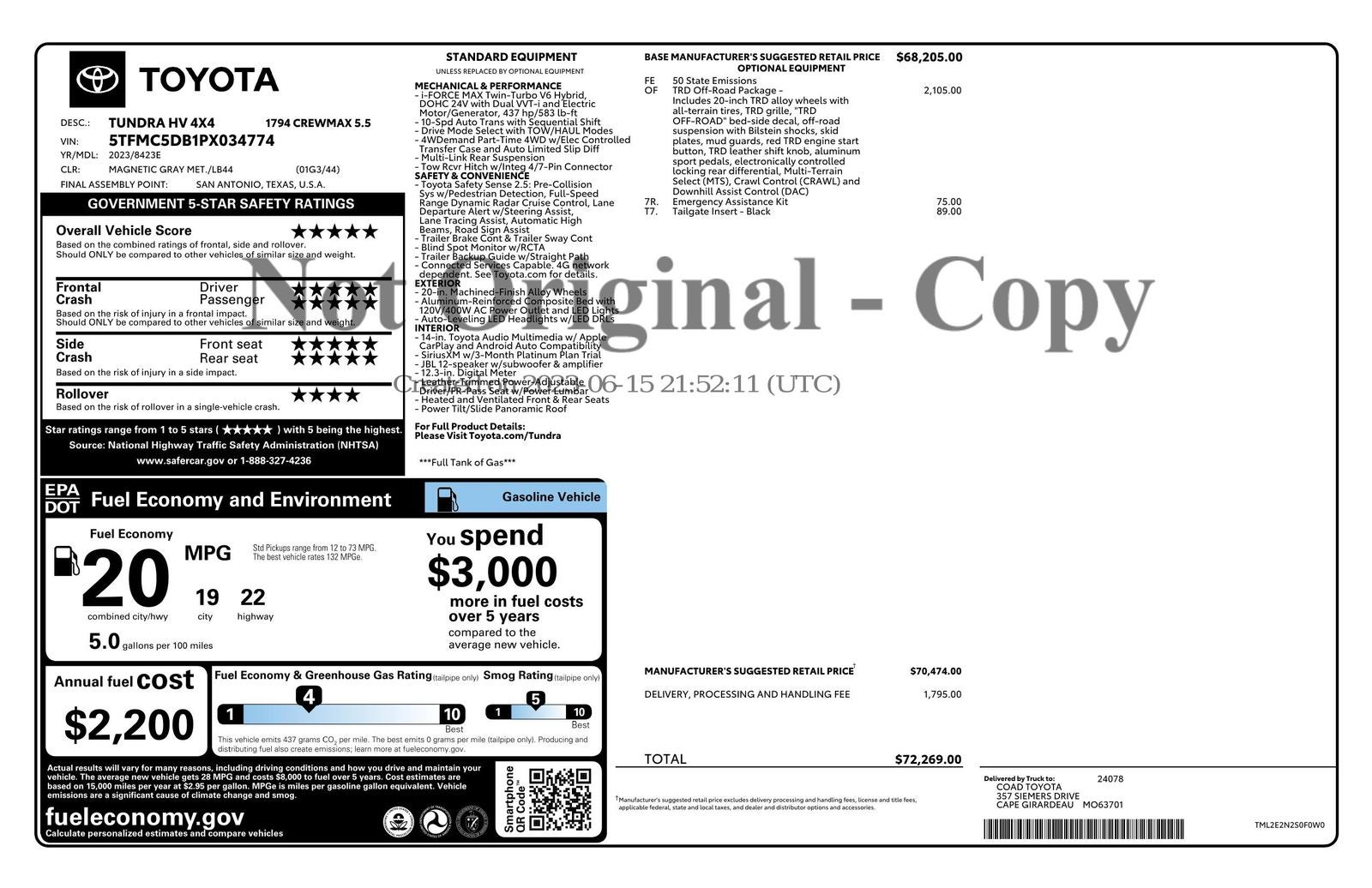 2023 Toyota Tundra Hybrid 1794 Edition