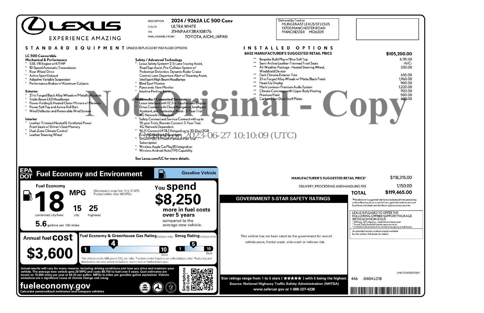 2024 Lexus LC 500