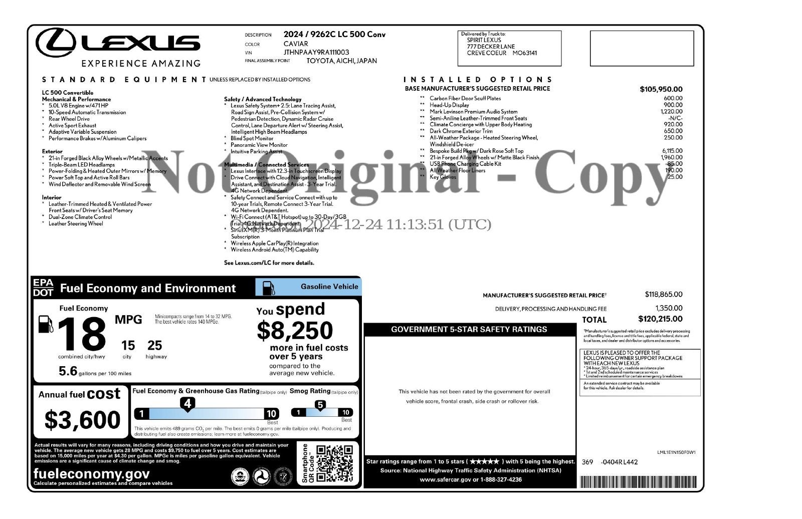 2024 Lexus LC 500