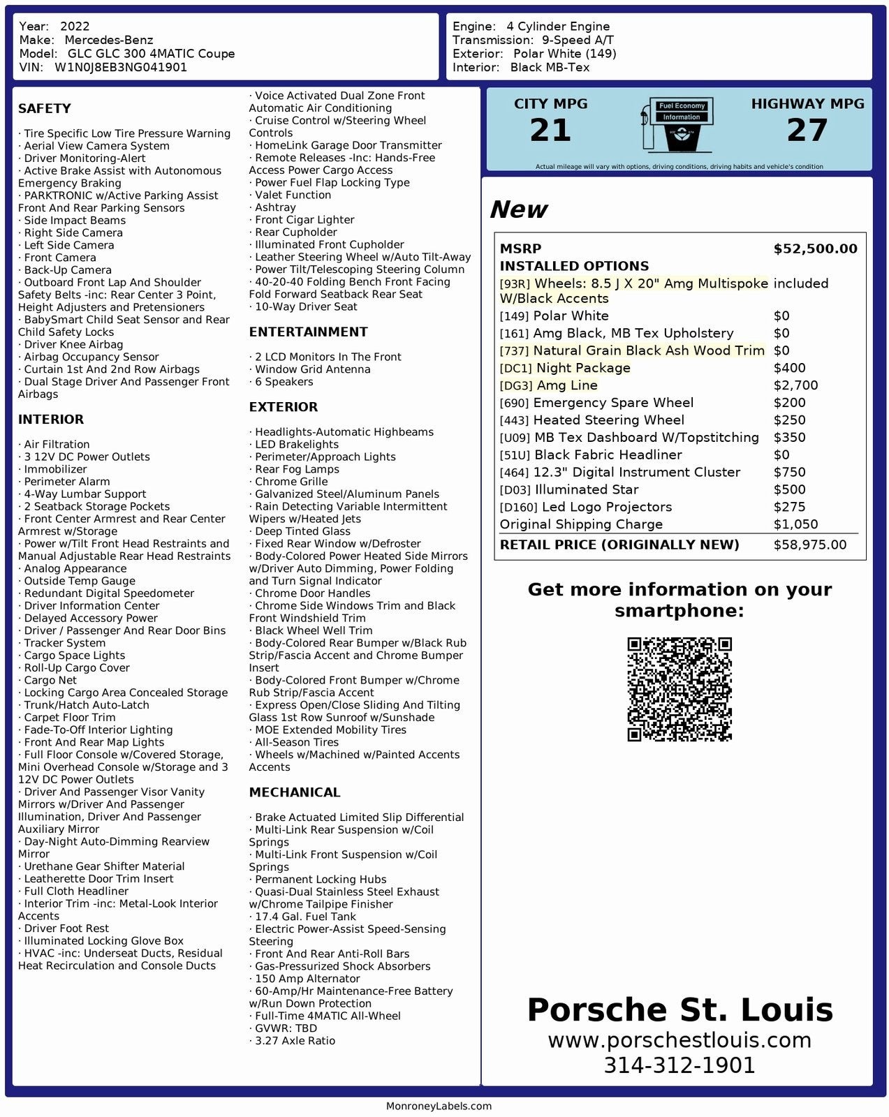 2022 Mercedes-Benz GLC GLC 300 Coupe 4MATIC®