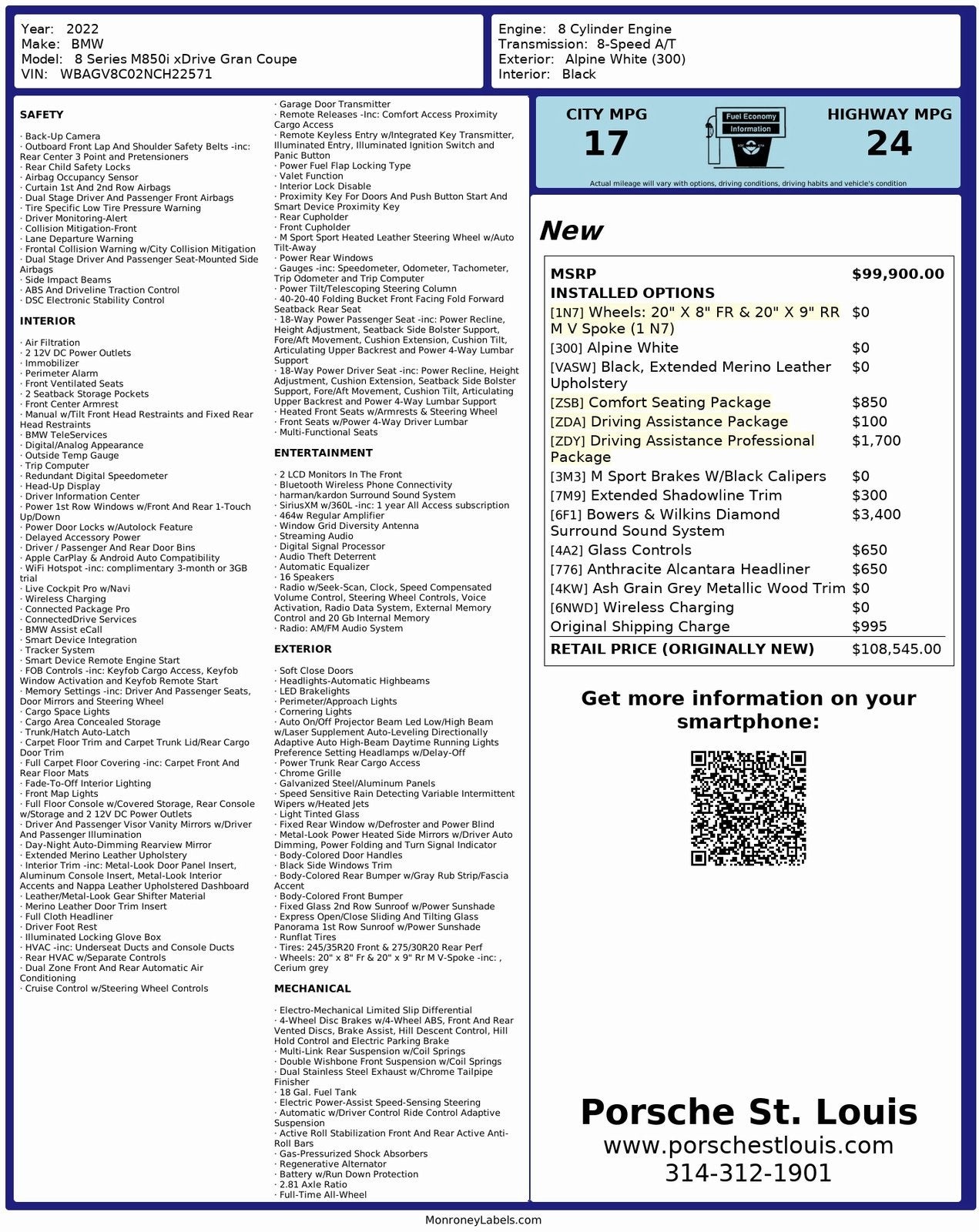 2022 BMW 8 Series M850i xDrive Gran Coupe