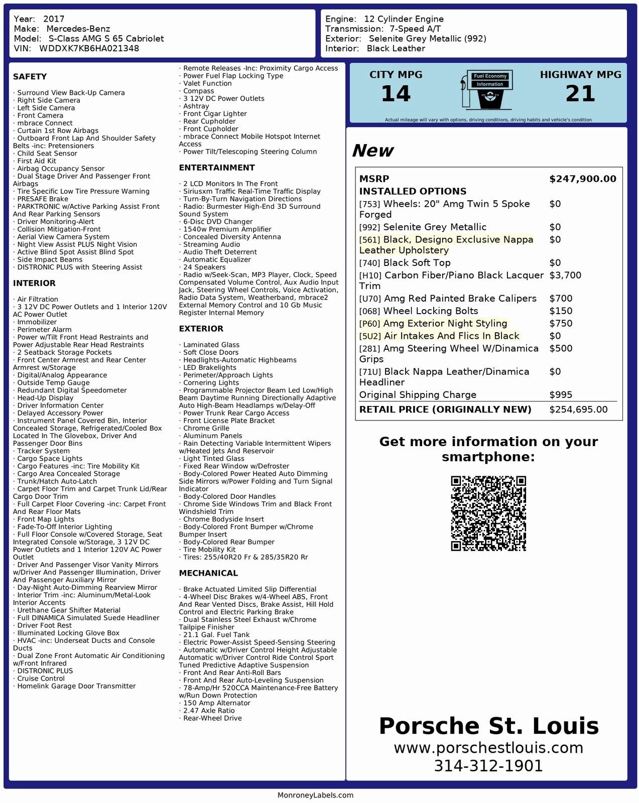 2017 Mercedes-Benz S-Class S 65 AMG® Base