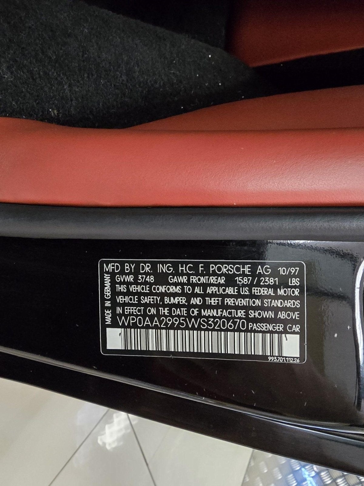 1998 Porsche 911 911 Carrera S