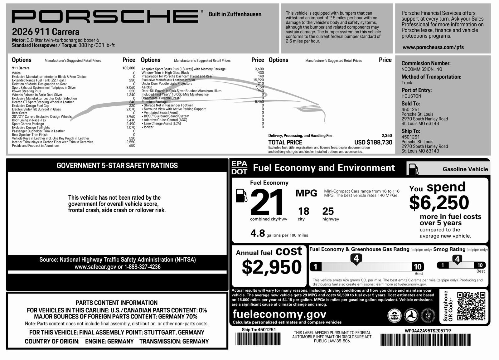 2026 Porsche 911 911 Carrera