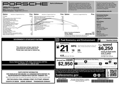 2026 Porsche 911 911 Carrera