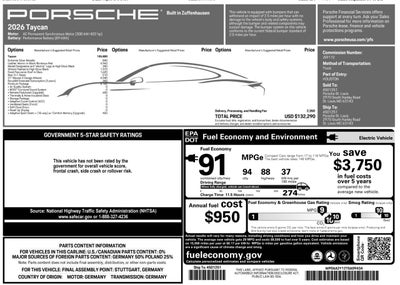 2026 Porsche Taycan Base