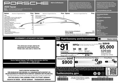 2025 Porsche Taycan Taycan