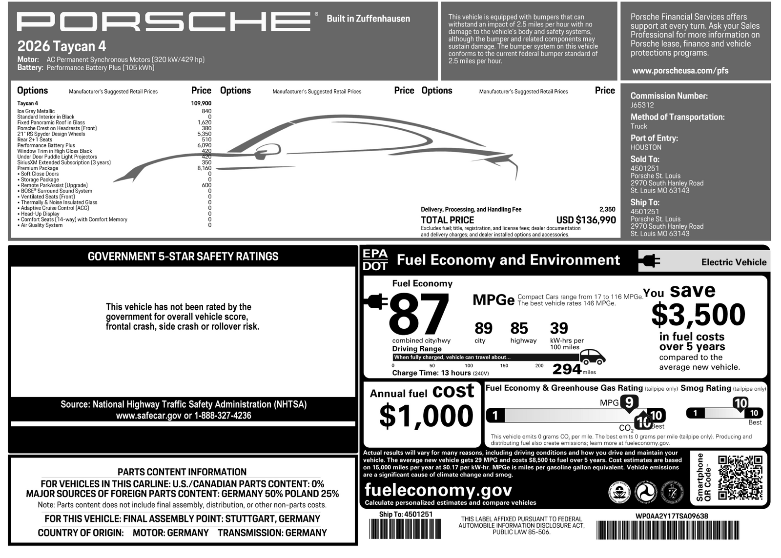 2026 Porsche Taycan 4