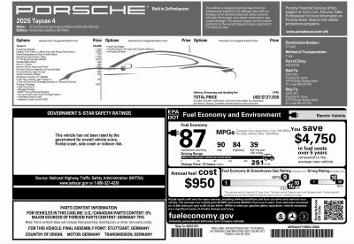 2025 Porsche Taycan Taycan 4