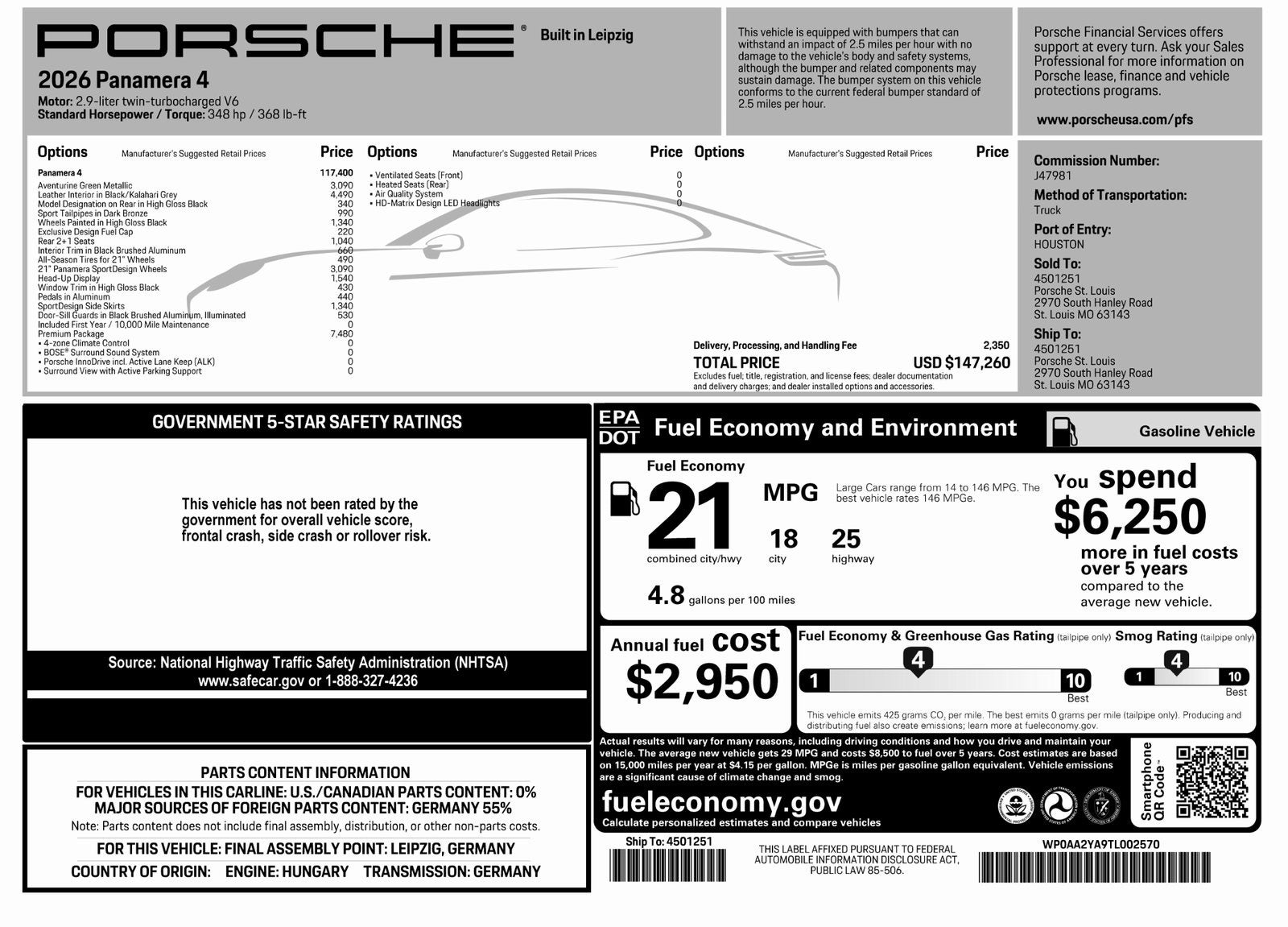 2026 Porsche Panamera 4
