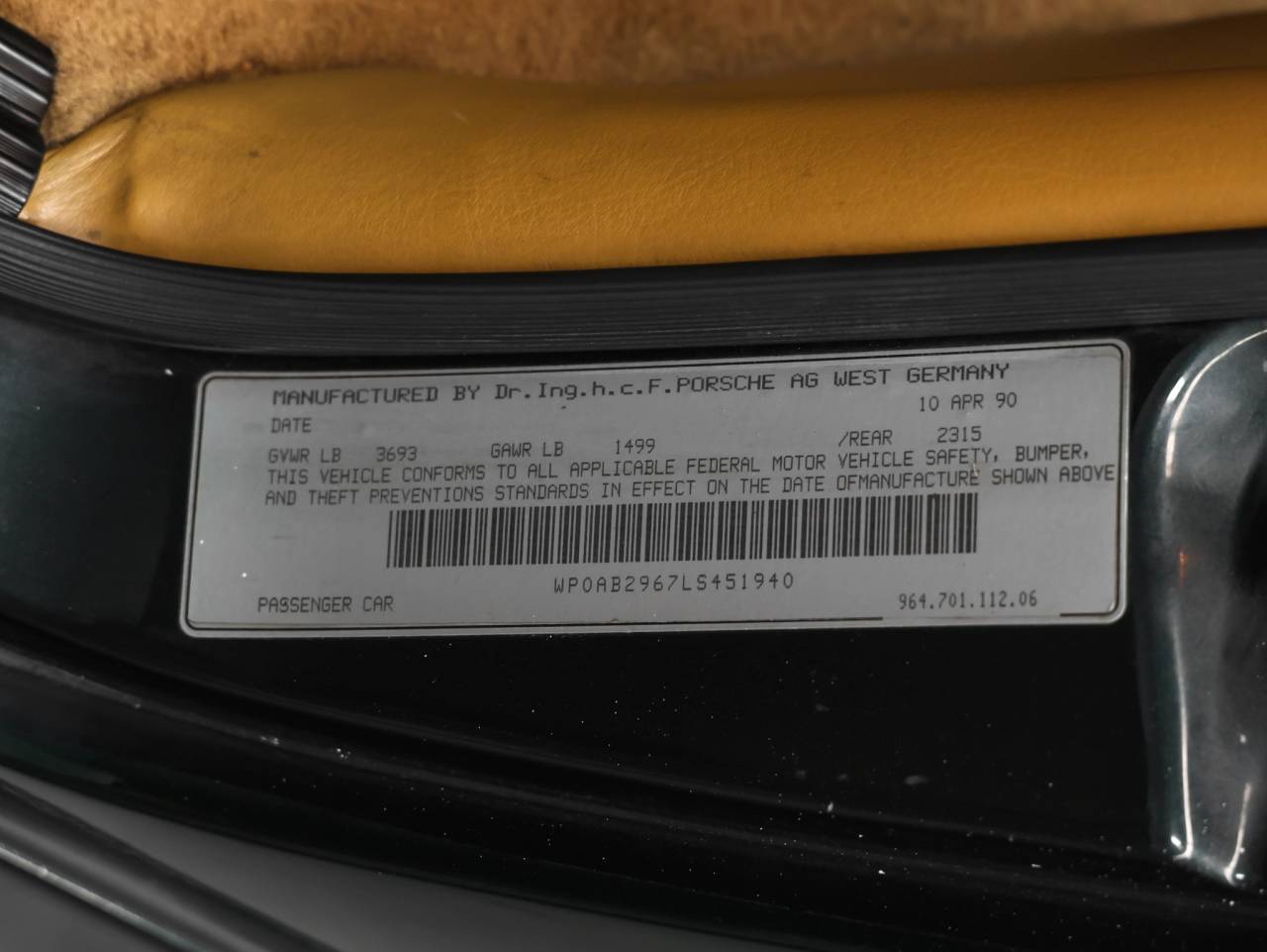 1990 Porsche 911 911 Carrera 2 Coupe