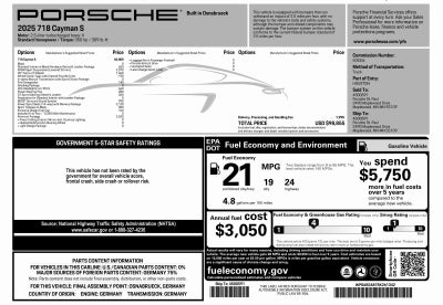 2025 Porsche 718 718 Cayman S