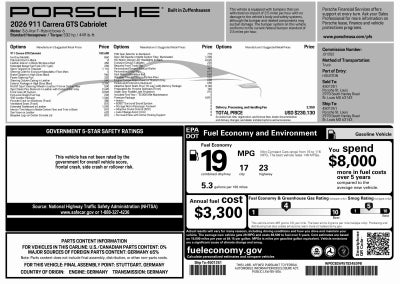 2026 Porsche 911 911 Carrera GTS Cabriolet