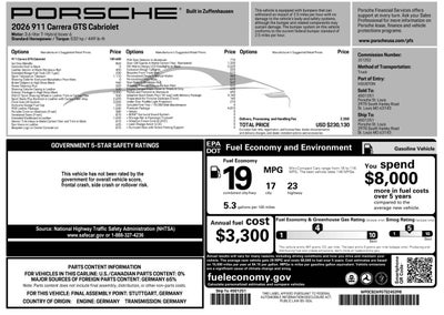 2026 Porsche 911 911 Carrera GTS Cabriolet