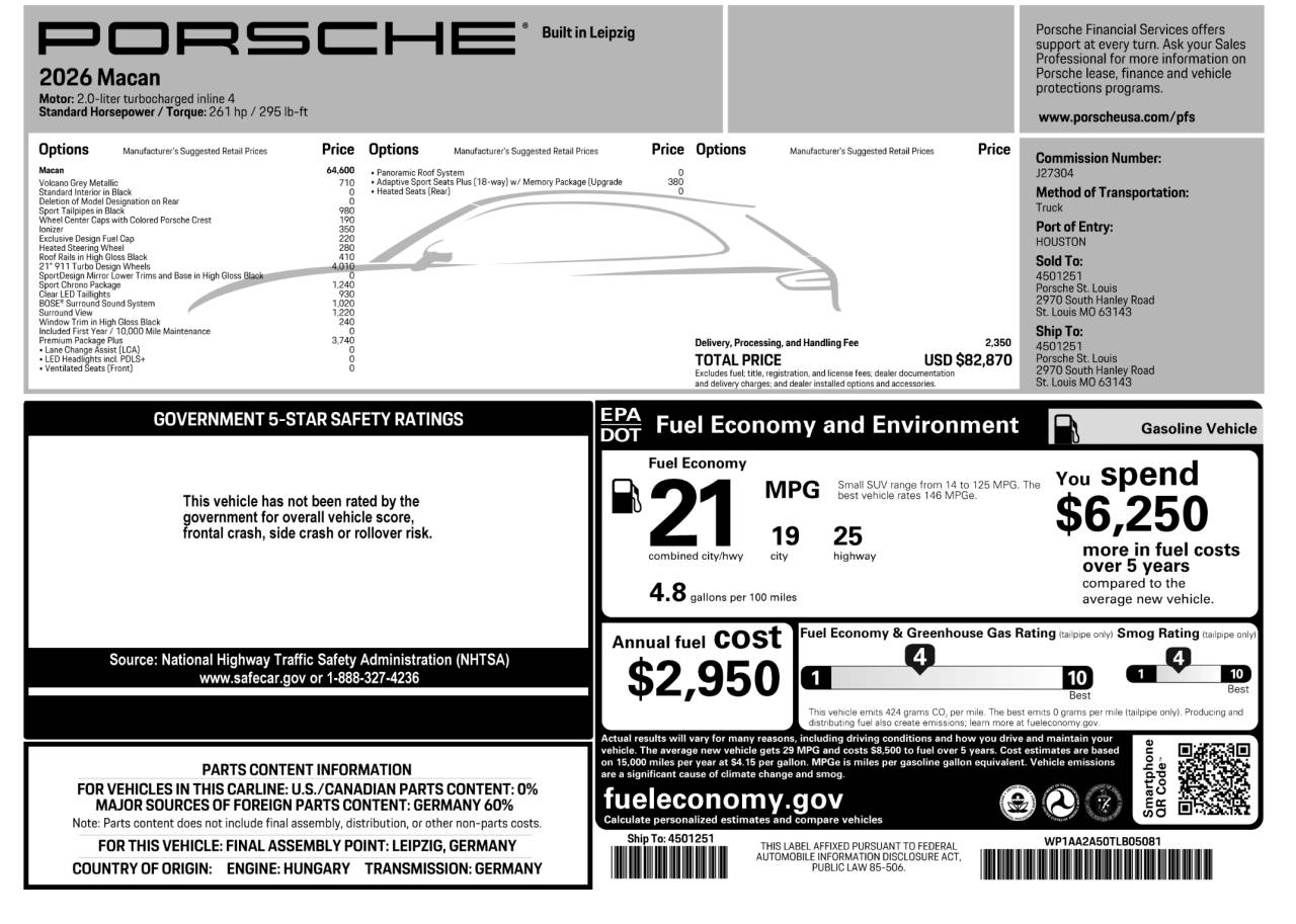2026 Porsche Macan Macan