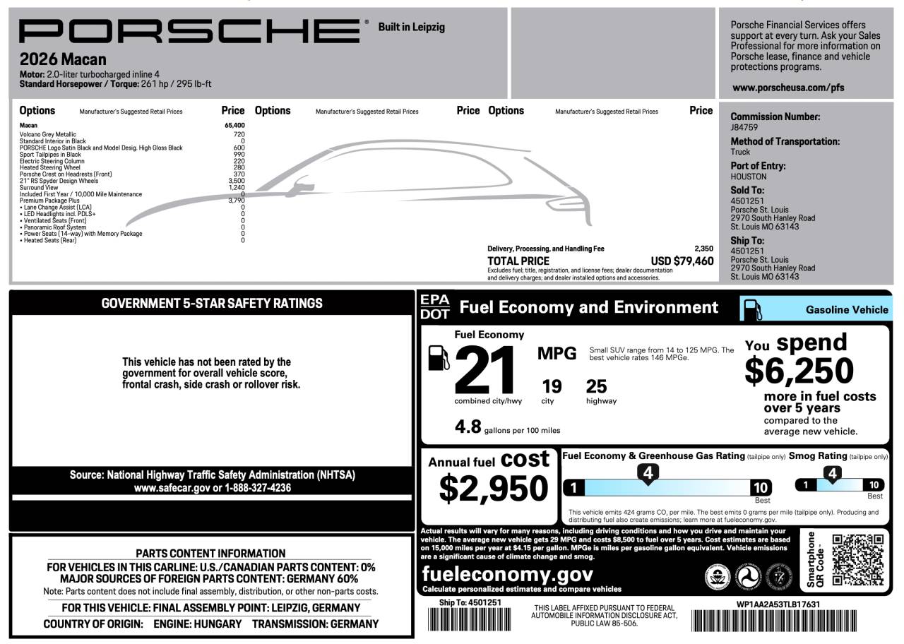 2026 Porsche Macan Macan