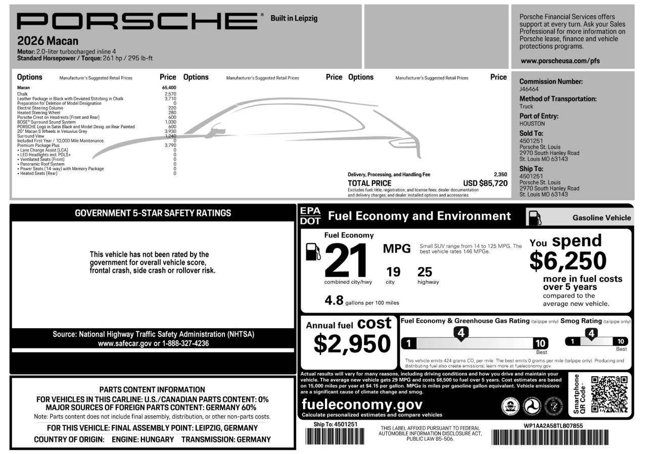 2026 Porsche Macan Macan