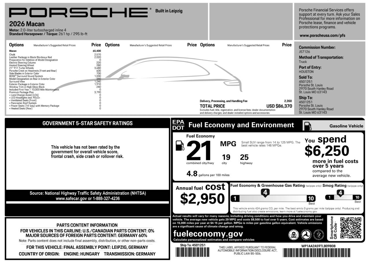 2026 Porsche Macan Macan
