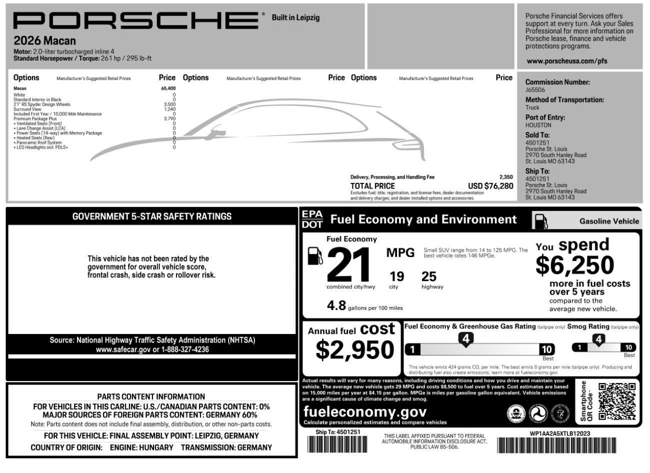 2026 Porsche Macan Base
