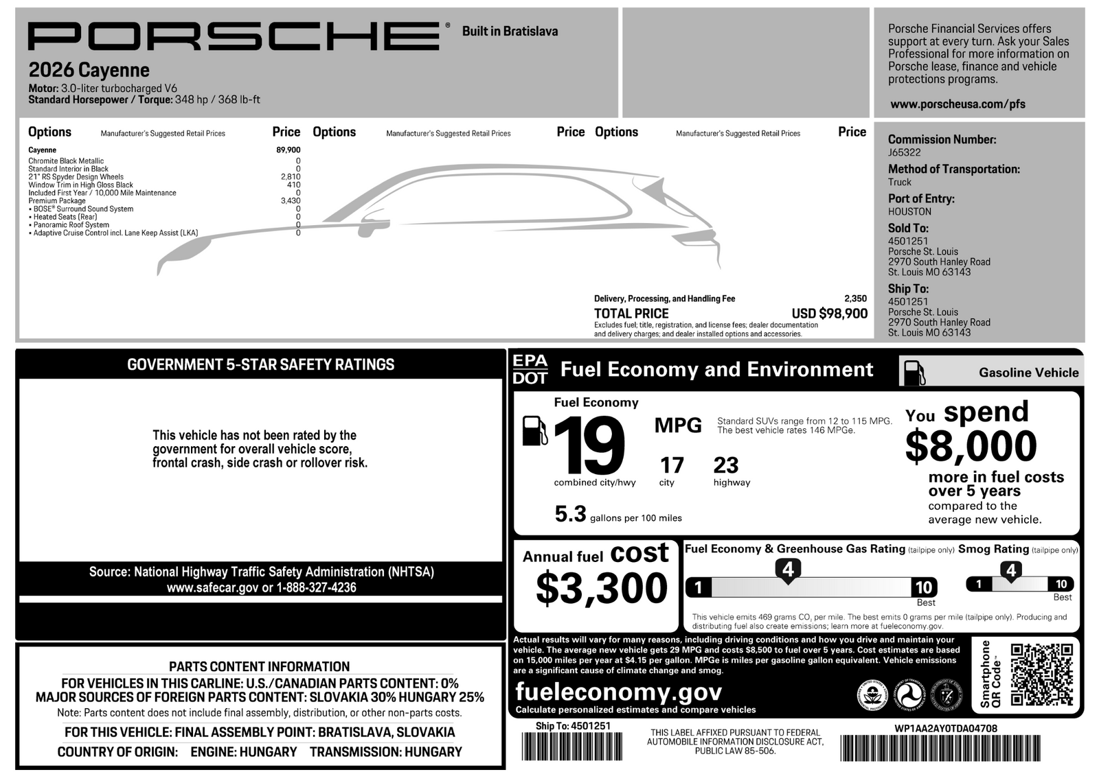 2026 Porsche Cayenne Base