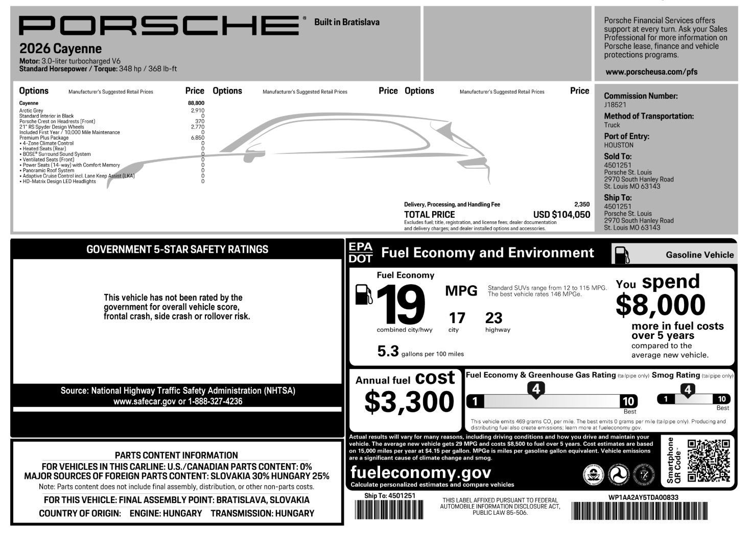 2026 Porsche Cayenne Cayenne