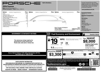 2026 Porsche Cayenne Cayenne