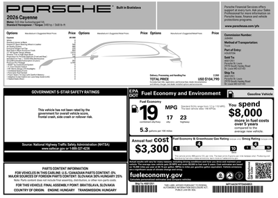 2026 Porsche Cayenne Base
