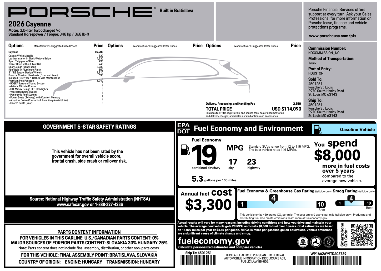 2026 Porsche Cayenne Base