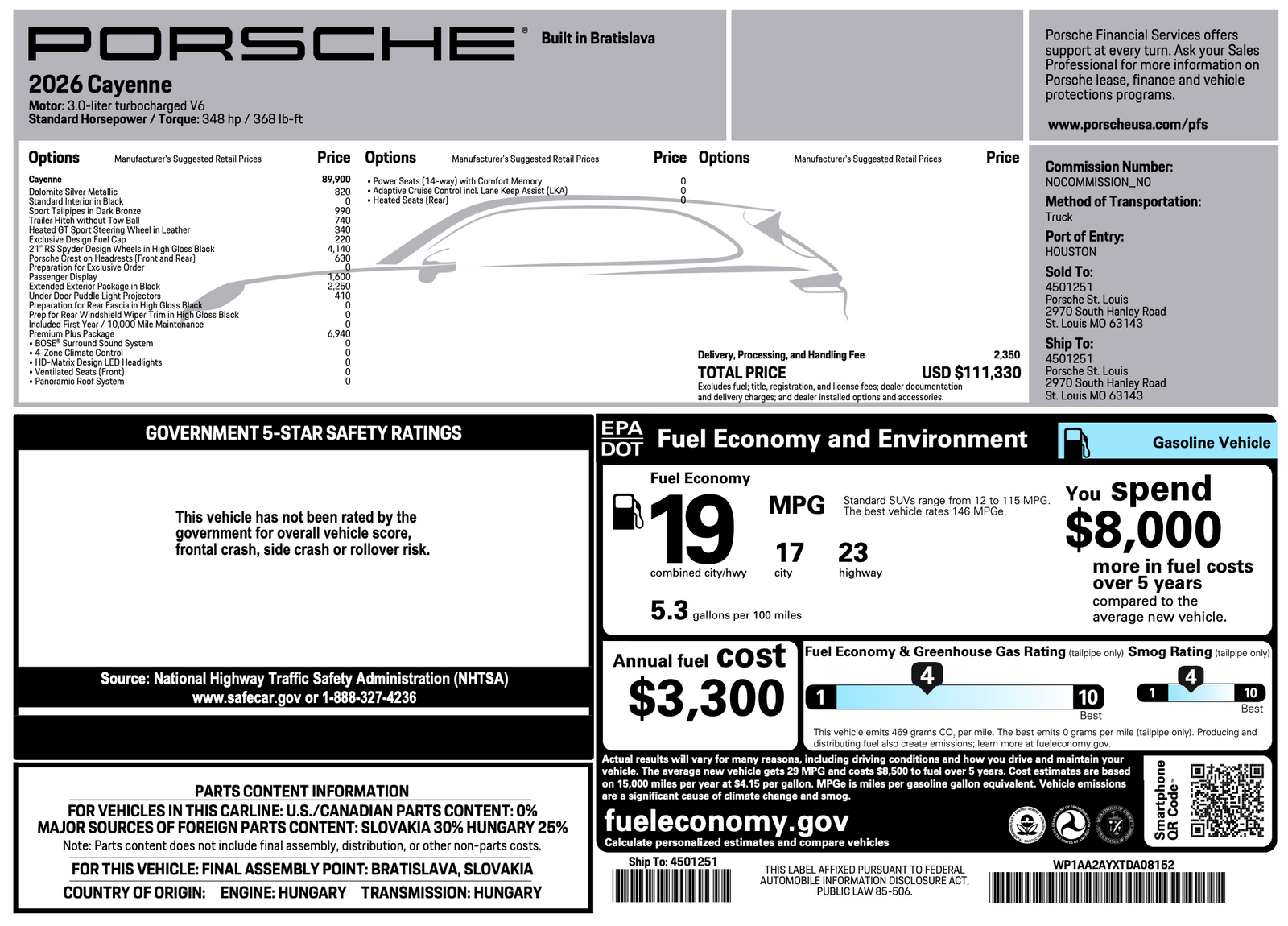 2026 Porsche Cayenne Cayenne
