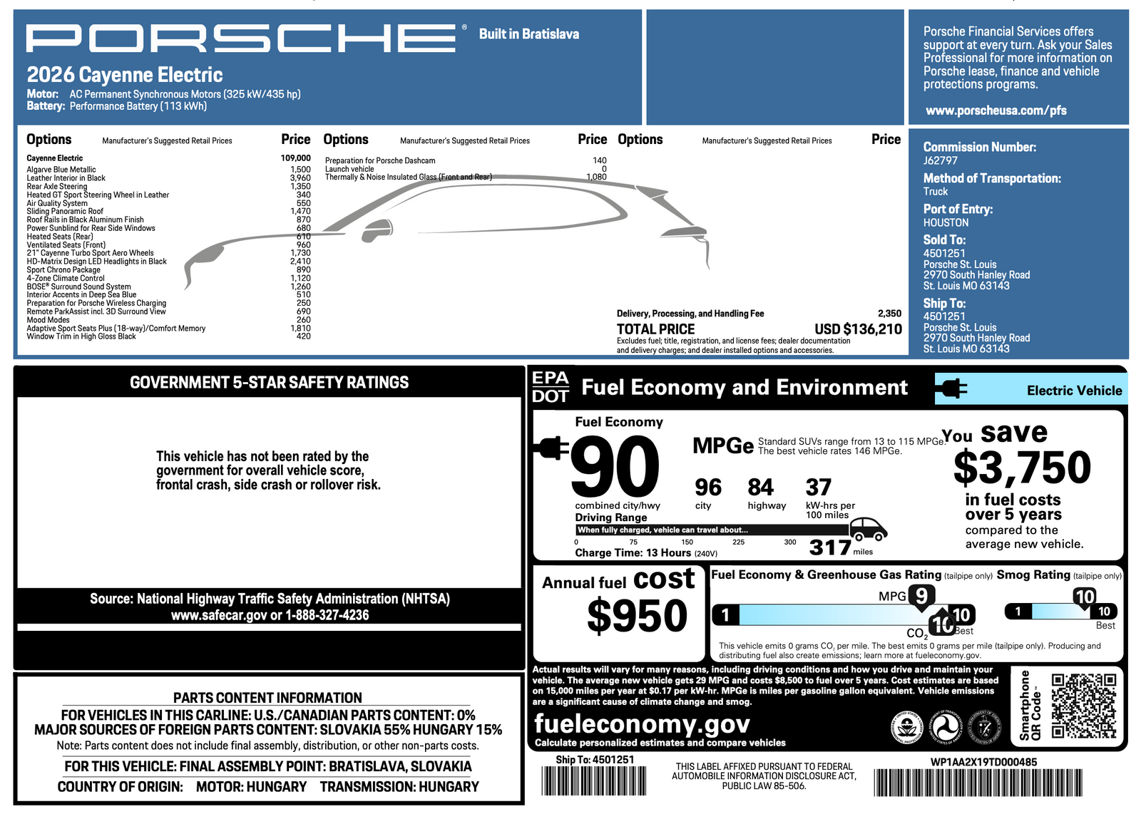 2026 Porsche Cayenne Cayenne Electric