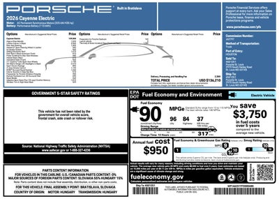 2026 Porsche Cayenne Cayenne Electric