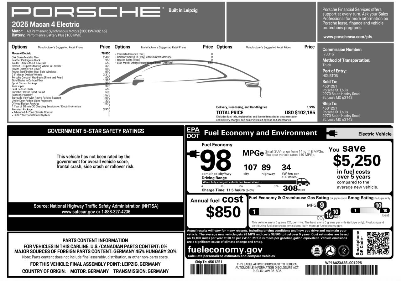2025 Porsche Macan Macan 4 Electric