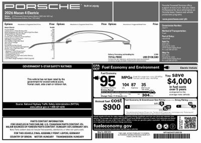2026 Porsche Macan Macan 4 Electric