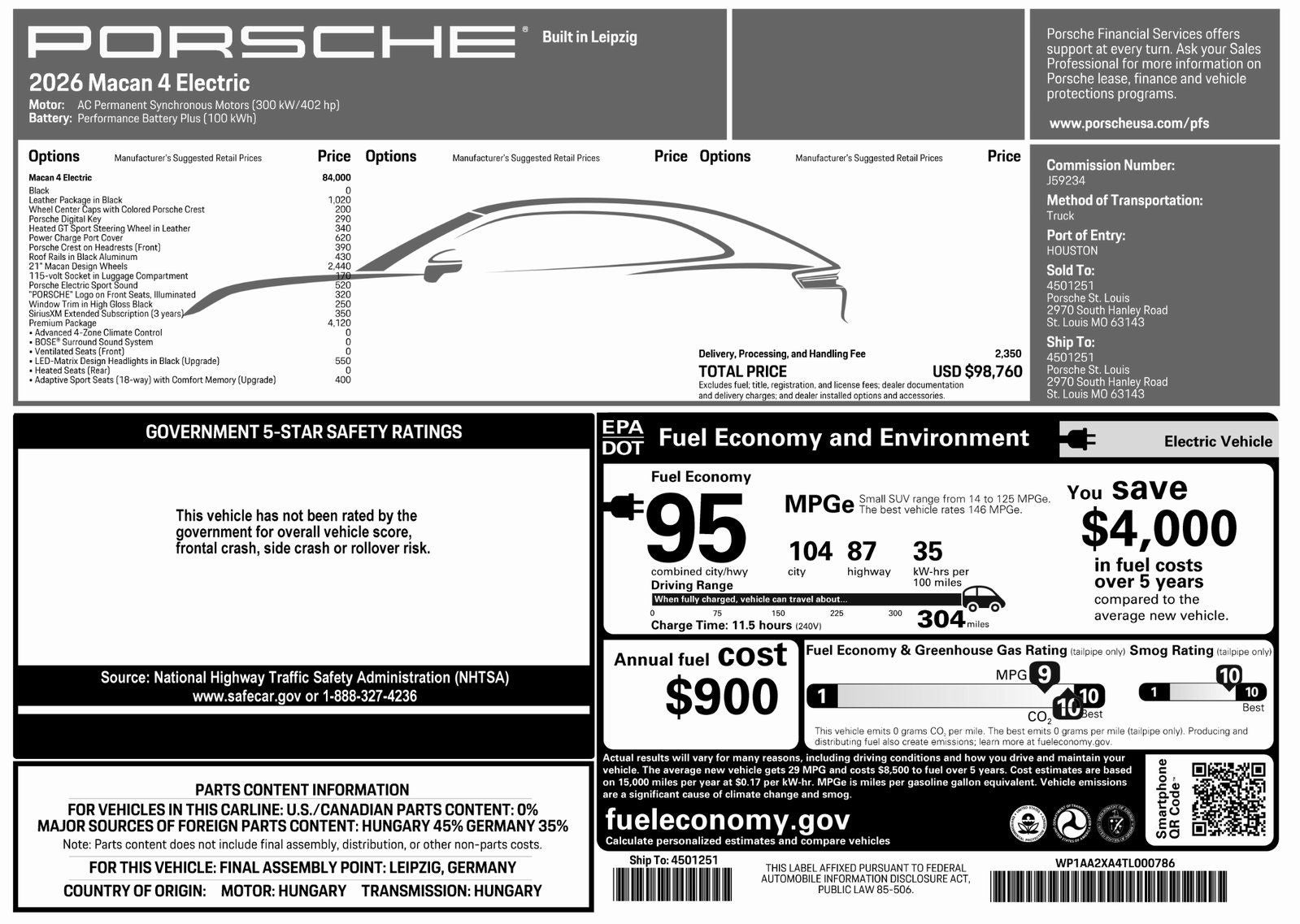 2026 Porsche Macan Macan 4 Electric