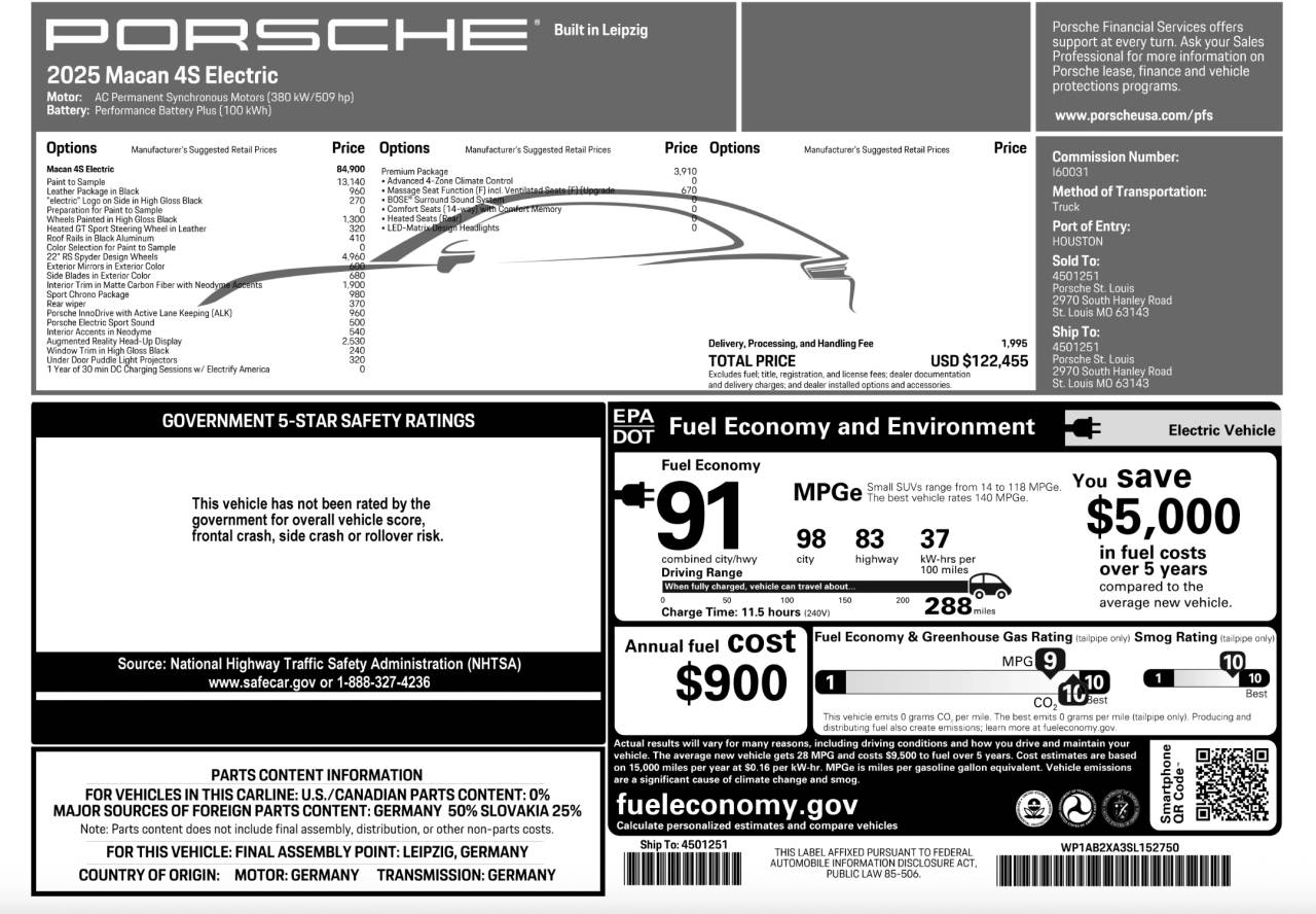 2025 Porsche Macan Macan 4S Electric