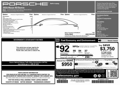 2026 Porsche Macan Macan 4S Electric