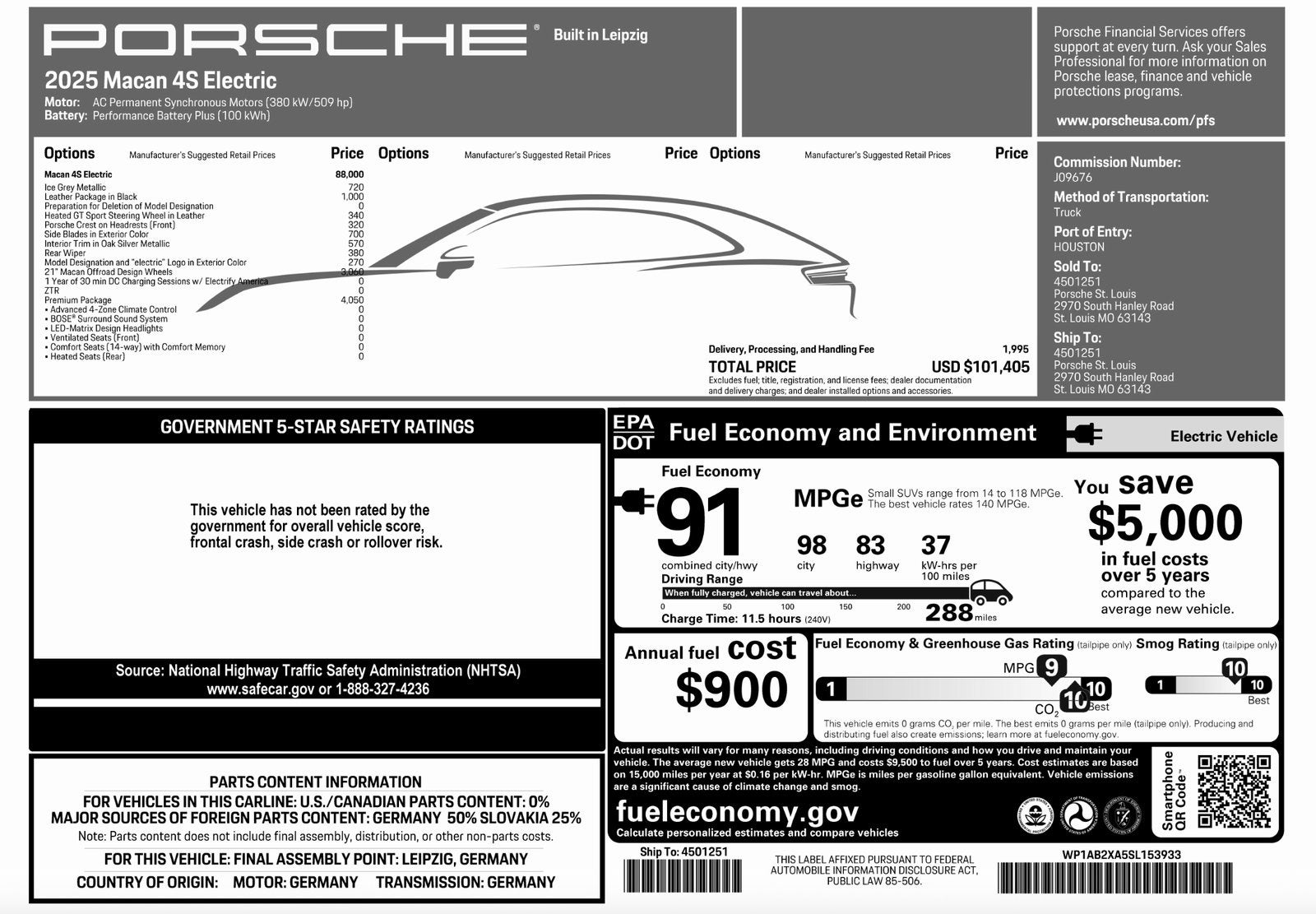 2025 Porsche Macan Macan 4S Electric