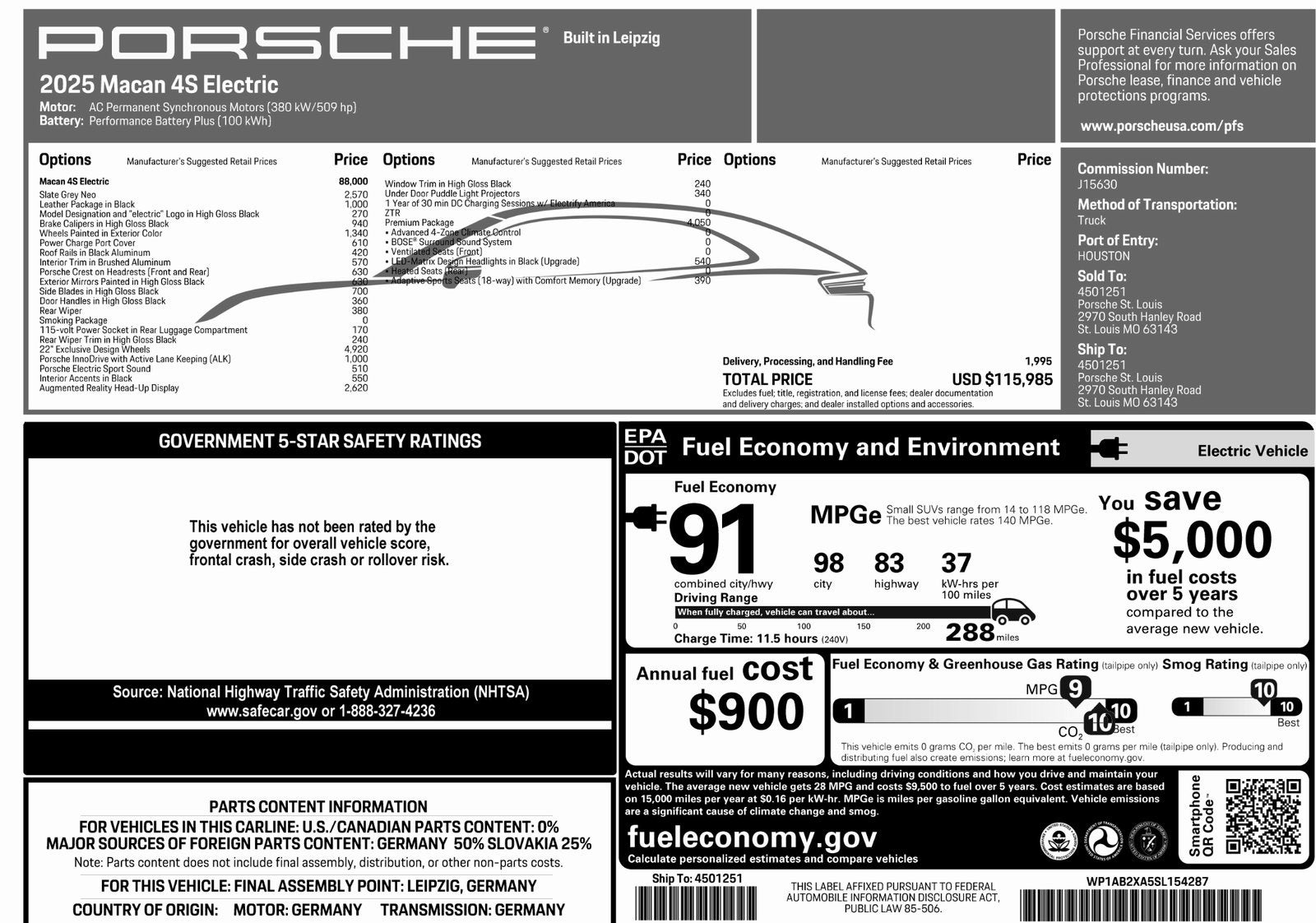 2025 Porsche Macan Macan 4S Electric
