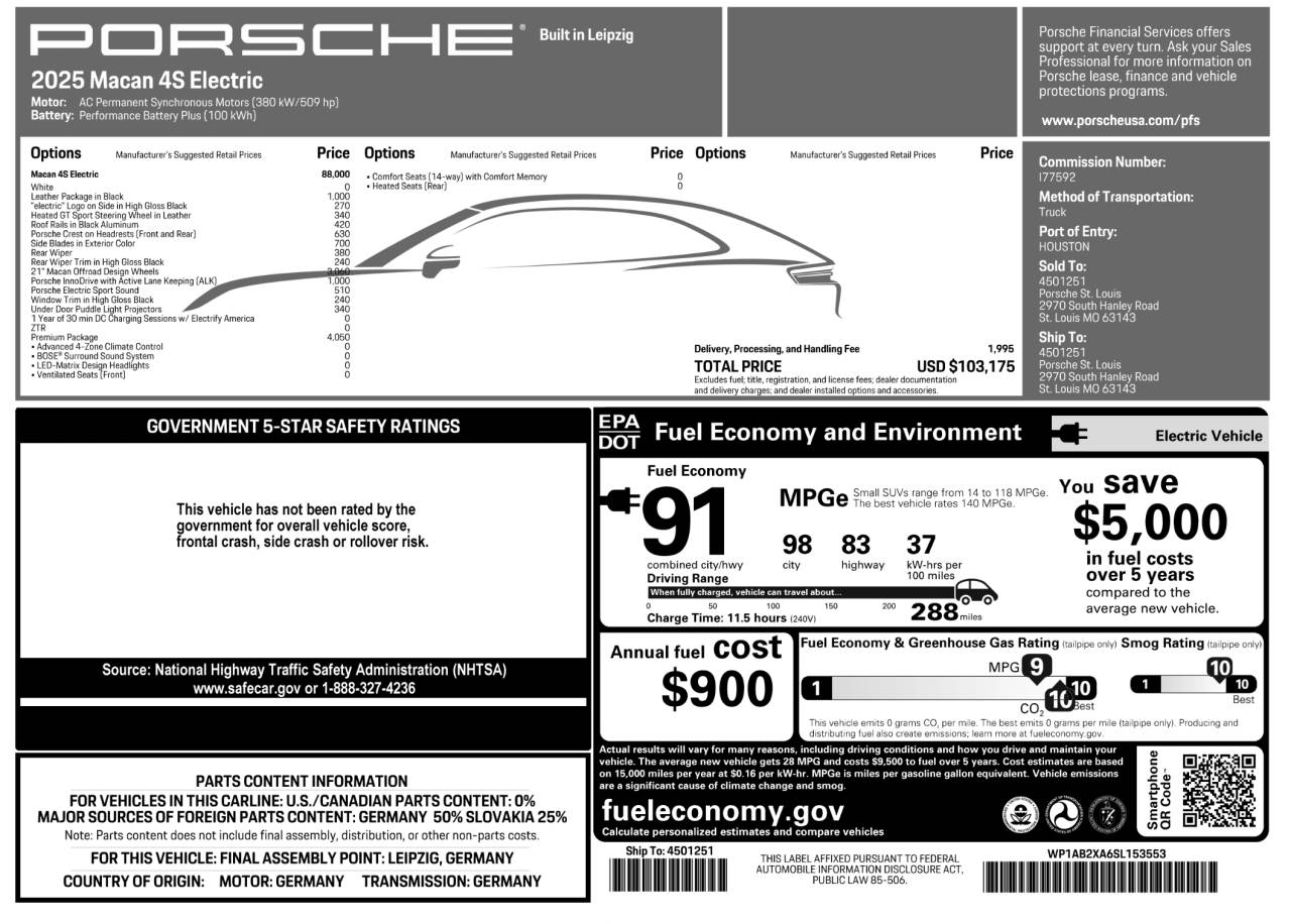 2025 Porsche Macan Macan 4S Electric