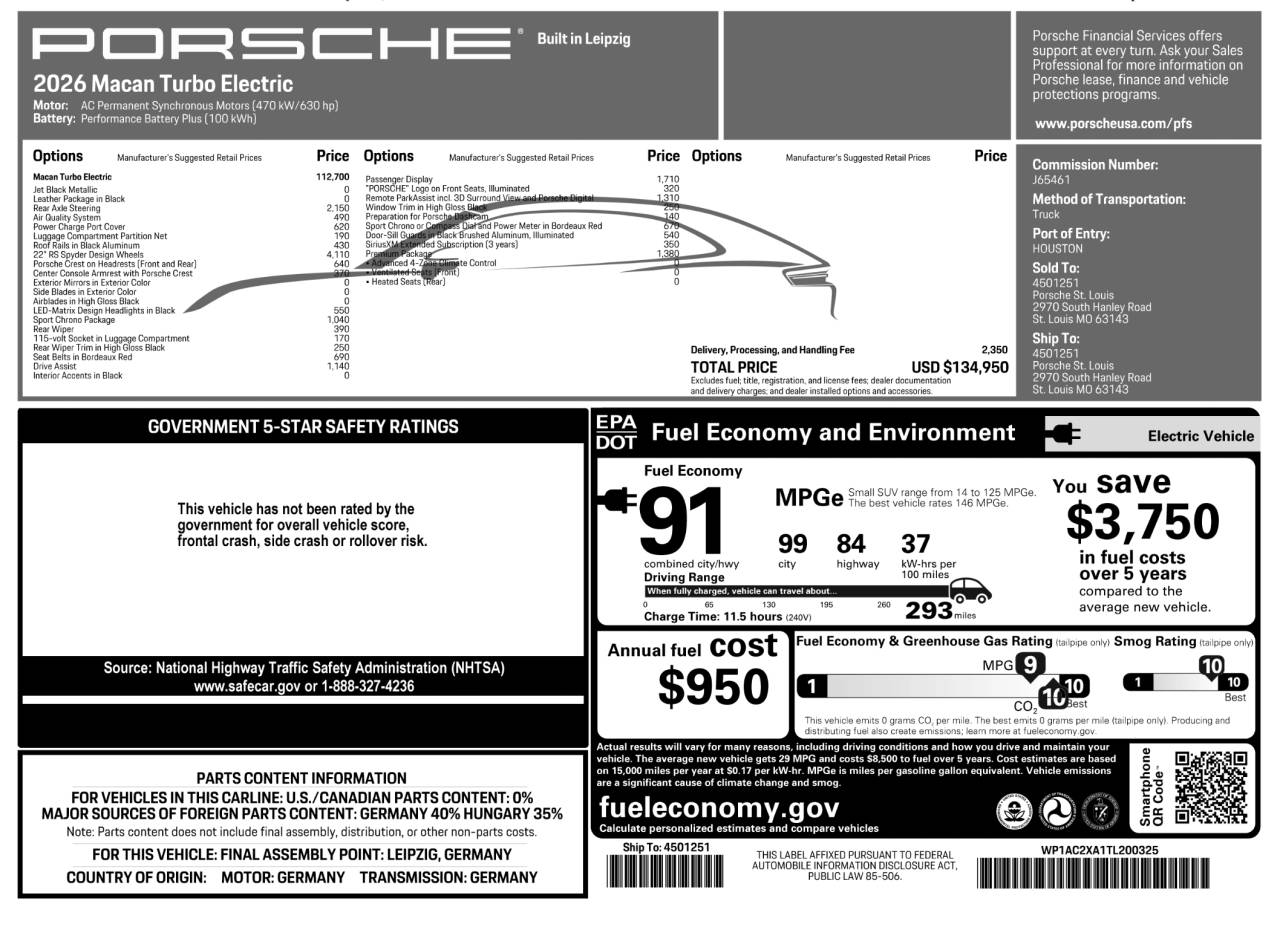2026 Porsche Macan Turbo Electric