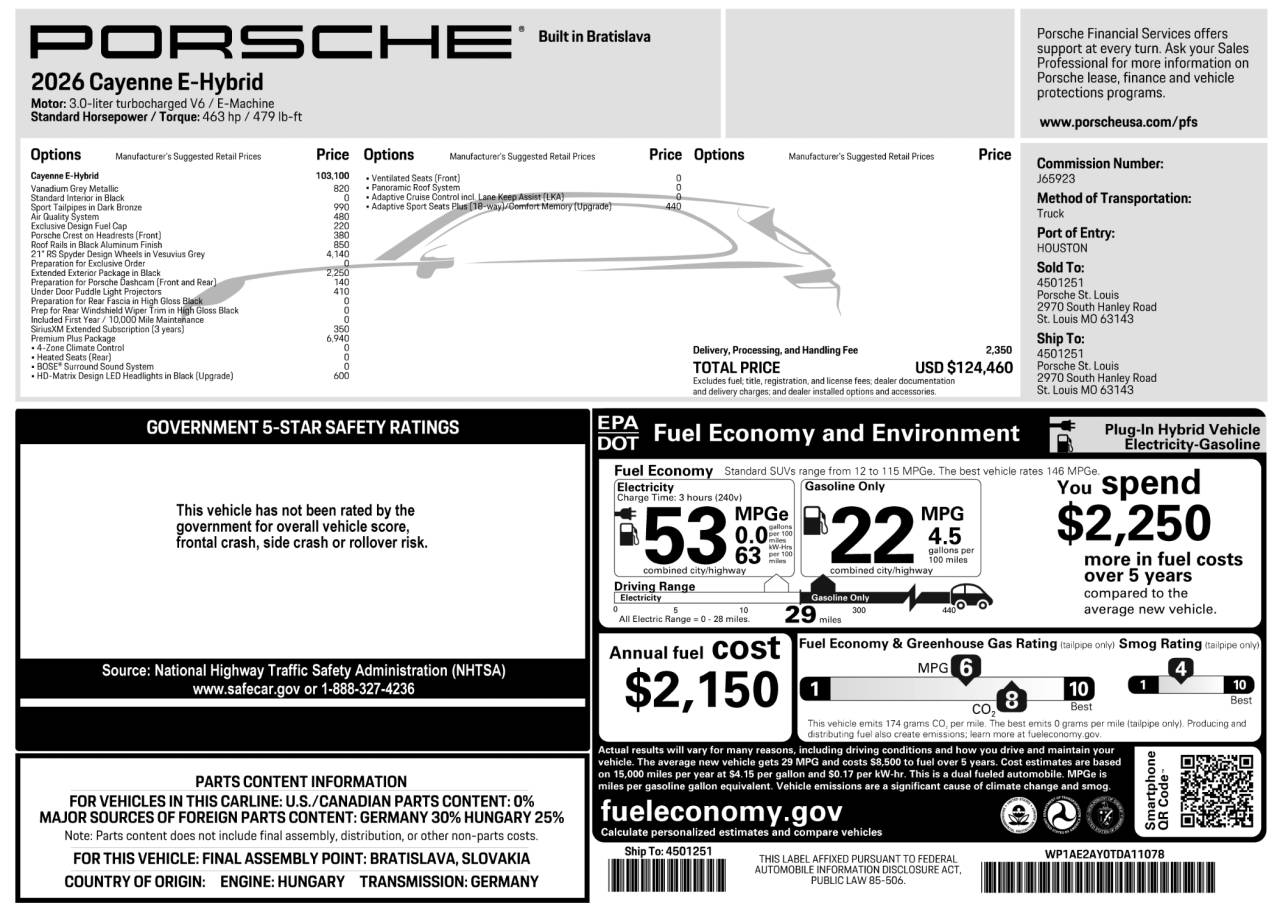 2026 Porsche Cayenne E-Hybrid