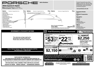 2026 Porsche Cayenne E-Hybrid Base