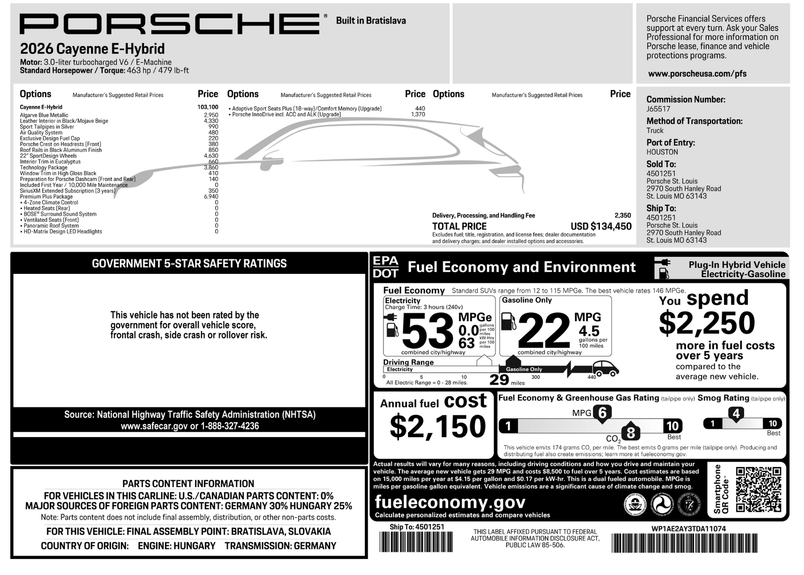 2026 Porsche Cayenne E-Hybrid Base