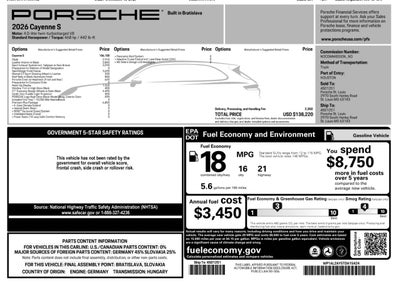 2026 Porsche Cayenne Cayenne S