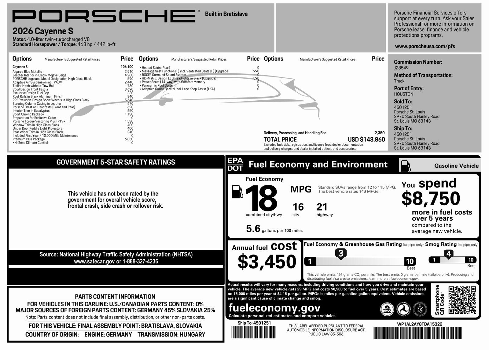 2026 Porsche Cayenne Cayenne S